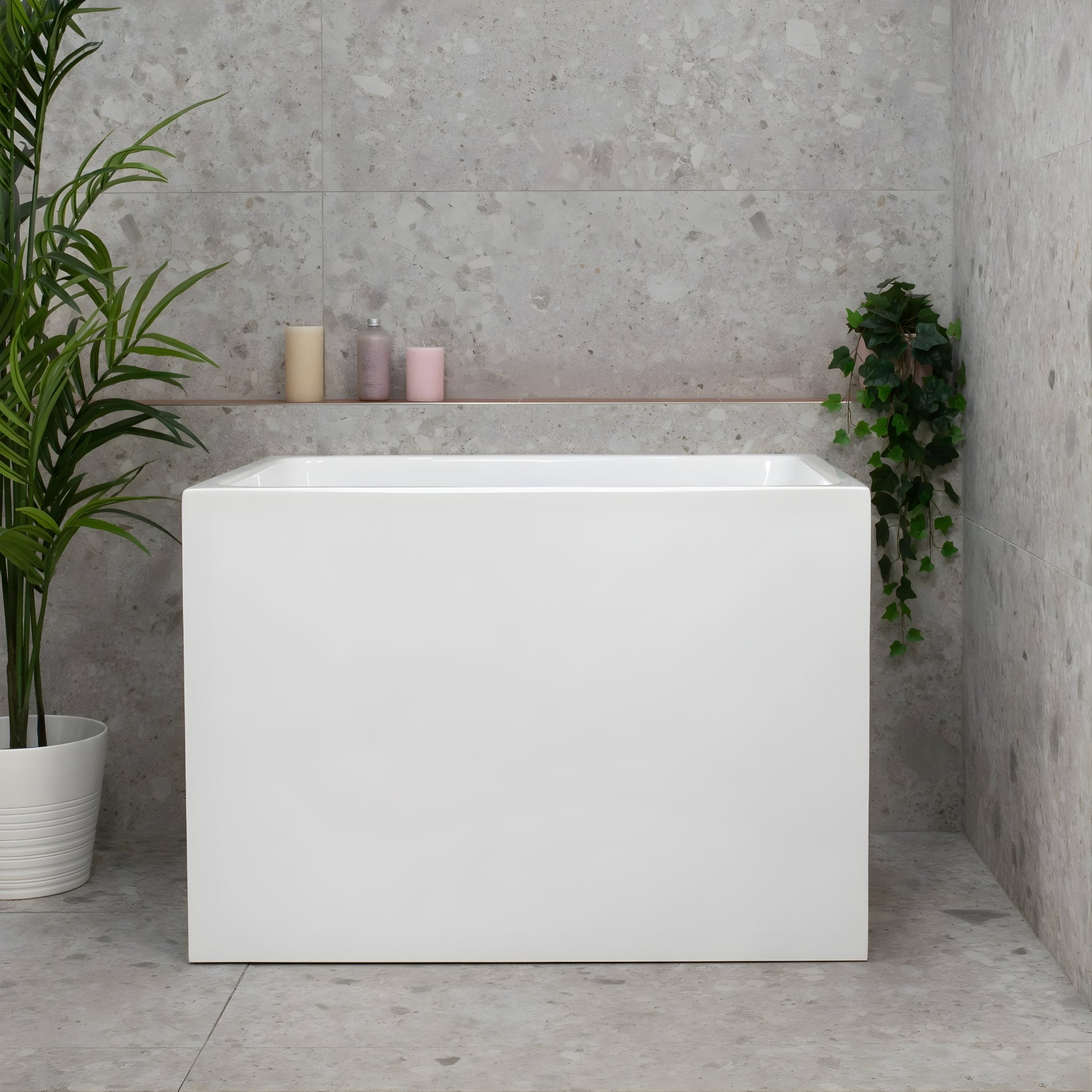 ENFLAIR HICUBE JAPANESE MULTI-FIT BATHTUB GLOSS WHITE (AVAILABLE IN 900MM AND 1000MM)