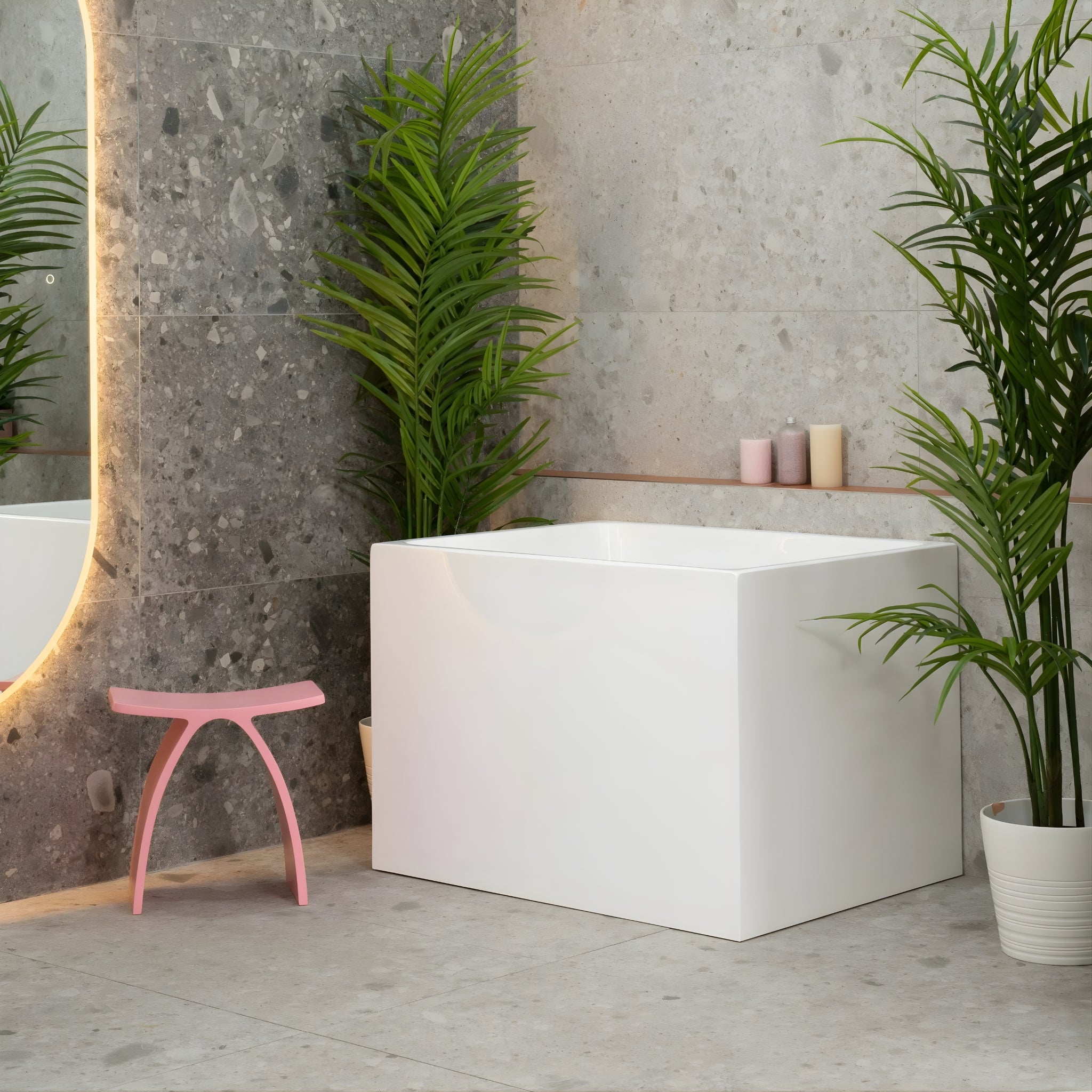 ENFLAIR HICUBE JAPANESE MULTI-FIT BATHTUB GLOSS WHITE (AVAILABLE IN 900MM AND 1000MM)