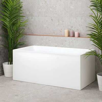 ENFLAIR CUBIX MULTI-FIT BATHTUB MATTE WHITE (MULTIPLE SIZES AVAILABLE)