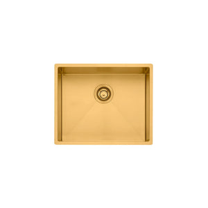 OLIVERI SPECTRA SINGLE BOWL KITCHEN AND LAUNDRY SINK BRUSHED GOLD 540MM