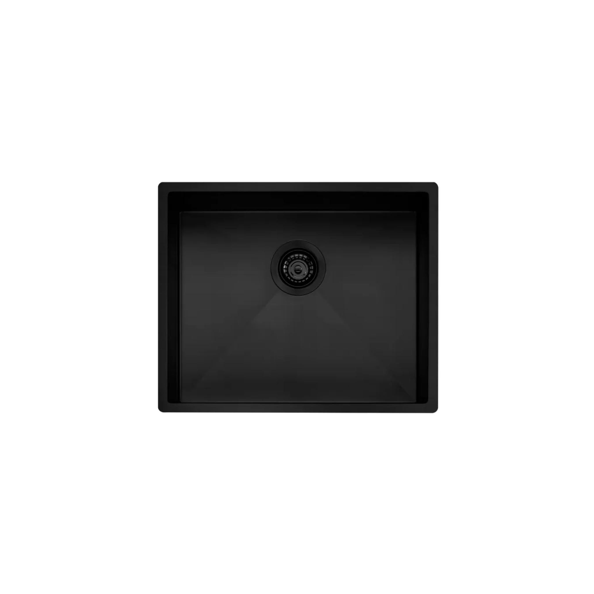 OLIVERI SPECTRA SINGLE BOWL KITCHEN AND LAUNDRY SINK BLACK 540MM