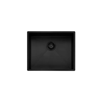 OLIVERI SPECTRA SINGLE BOWL KITCHEN AND LAUNDRY SINK BLACK 540MM