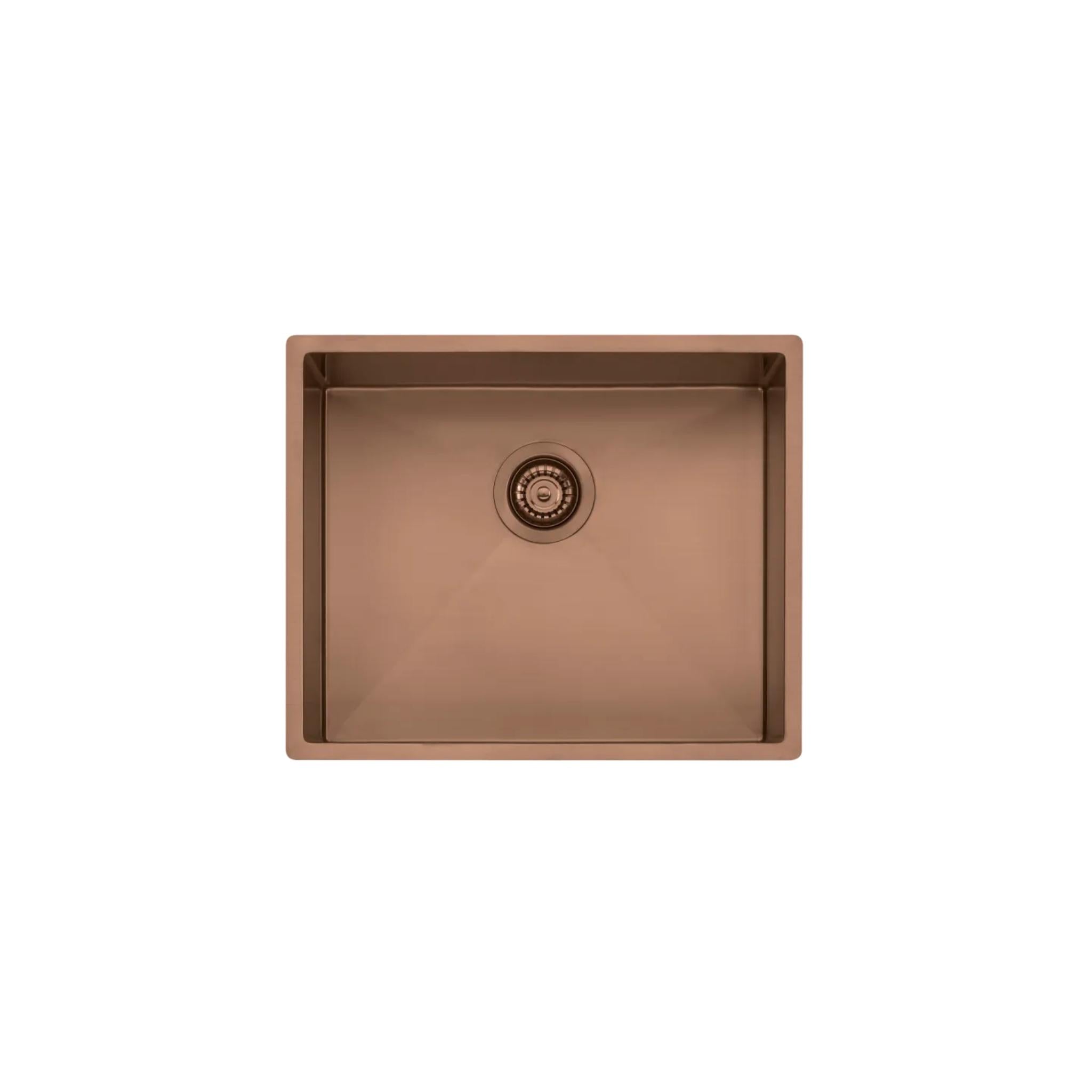 OLIVERI SPECTRA SINGLE BOWL KITCHEN AND LAUNDRY SINK COPPER 540MM