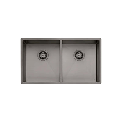 OLIVERI SPECTRA DOUBLE BOWL KITCHEN SINK GUNMETAL 780MM