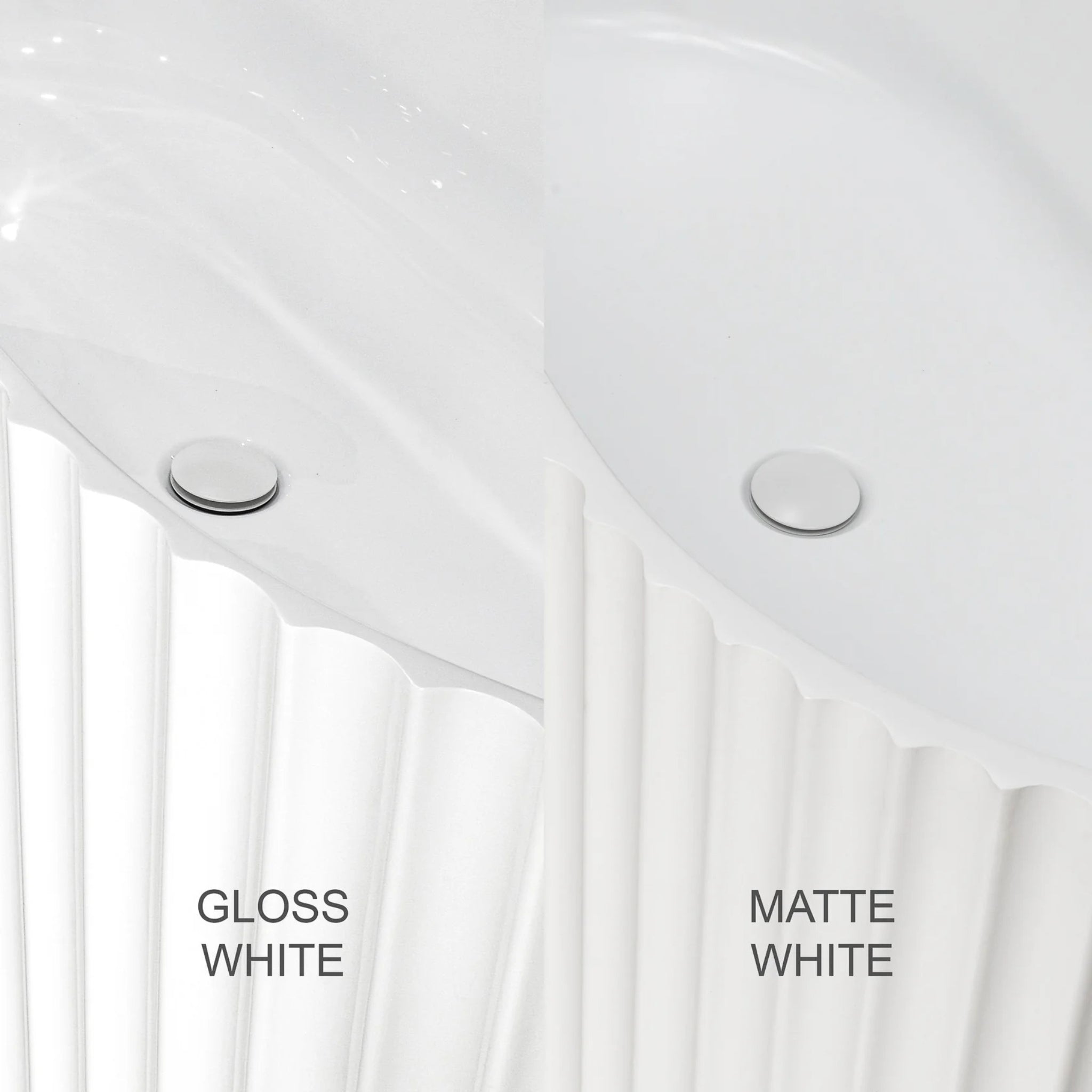 ENFLAIR AGORA GROOVE FLUTED FREESTANDING BATHTUB MATTE WHITE (AVAILABLE IN 1500MM AND 1700MM)