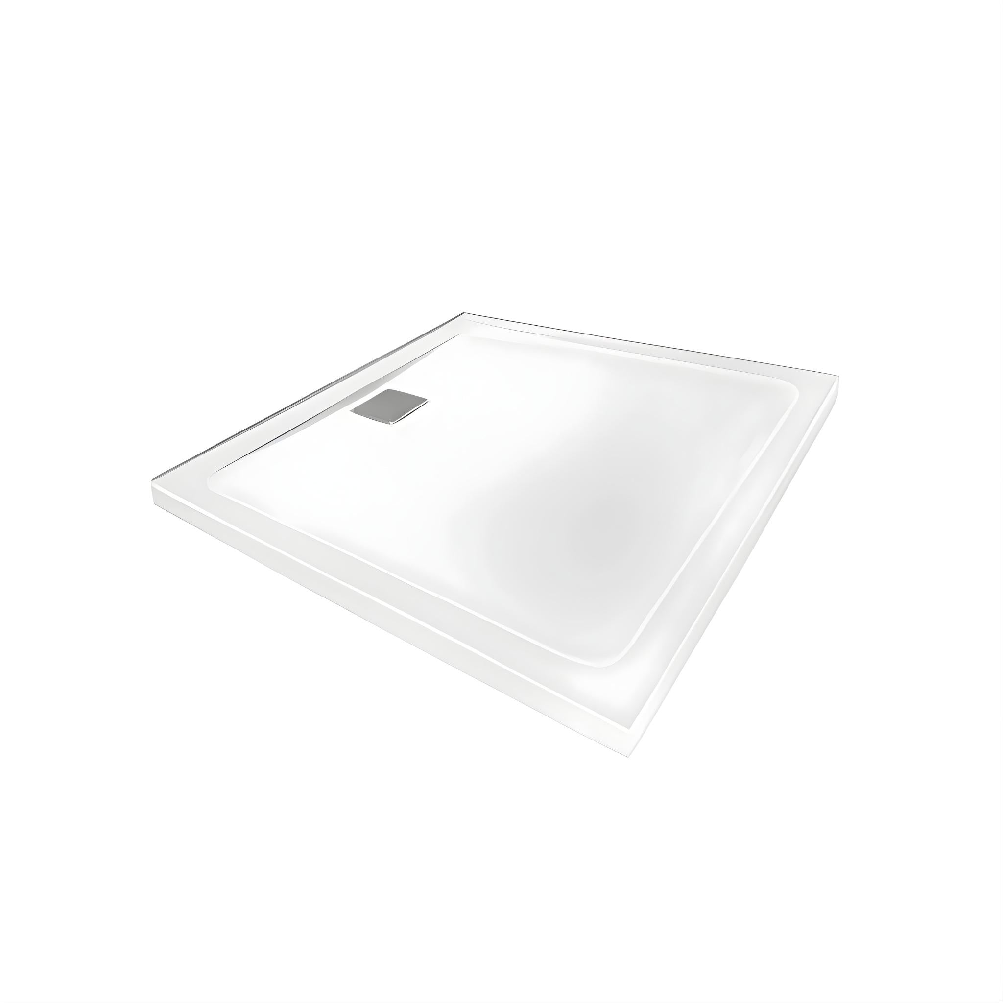DECINA LUNA REAR WASTE SHOWER BASE GLOSS WHITE (AVAILABLE IN 900MM AND 1000MM)