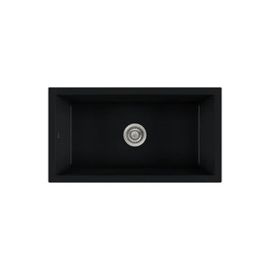 OLIVERI SICILY FARMHOUSE SINGLE BOWL FIRECLAY KITCHEN SINK MATTE BLACK 770MM