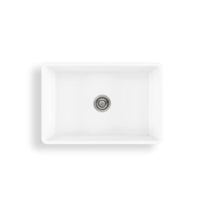OLIVERI SICILY FARMHOUSE SINGLE BOWL UNDERMOUNT FIRECLAY KITCHEN SINK GLOSS WHITE 716MM