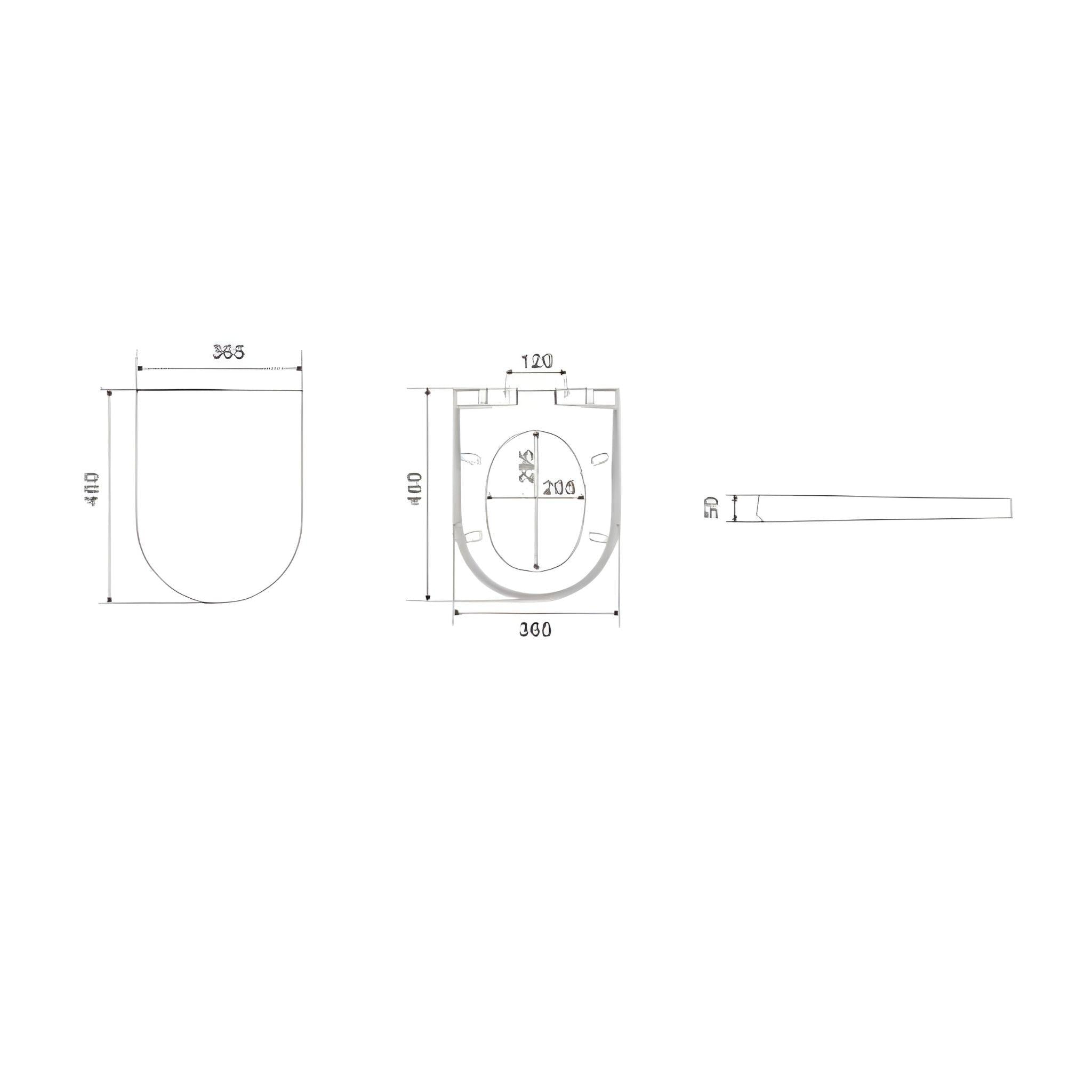 POSEIDON STANDARD POLYPROPYLENE SEAT COVER GLOSS WHITE