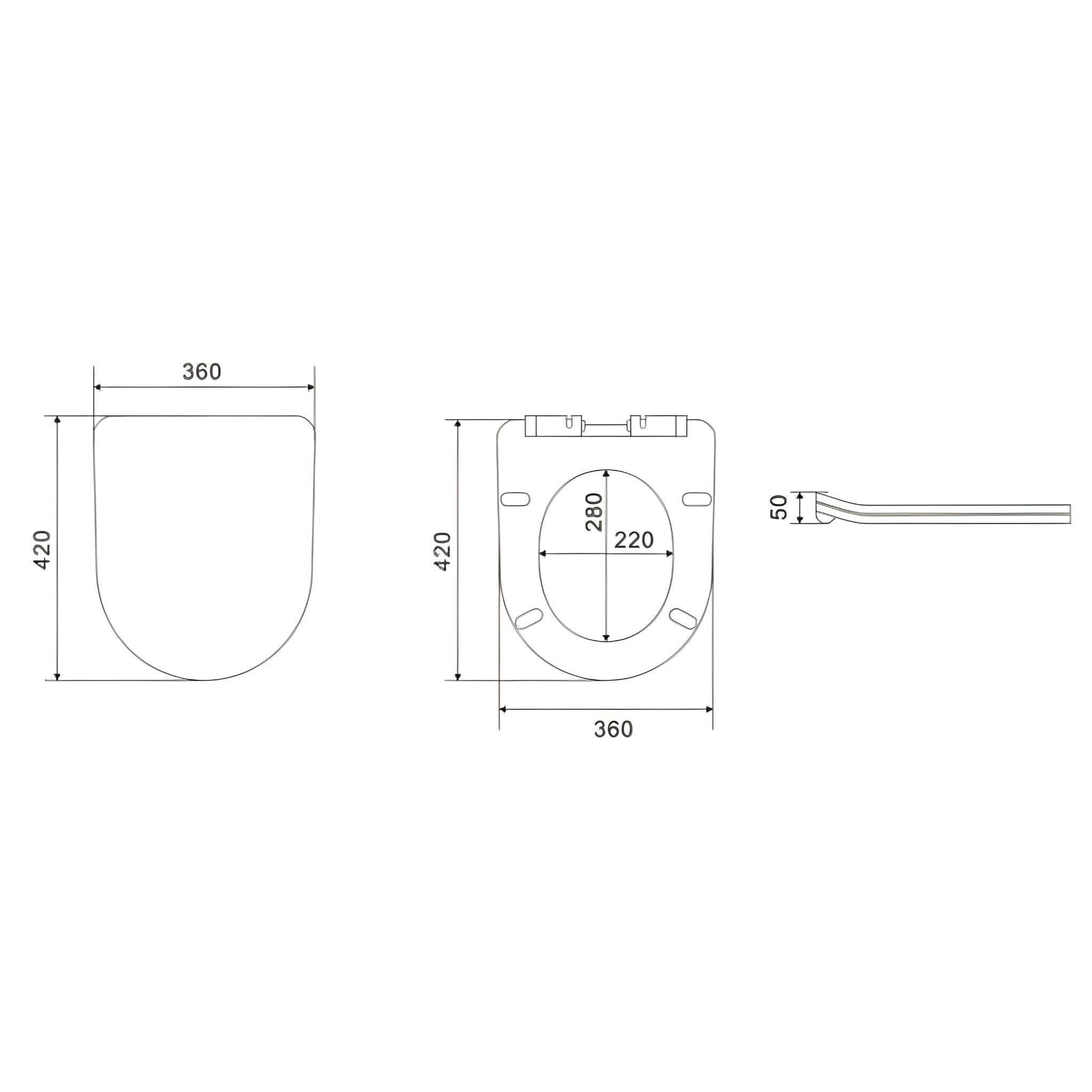 POSEIDON VEDA RIMLESS WALL HUNG TOILET PAN GLOSS WHITE