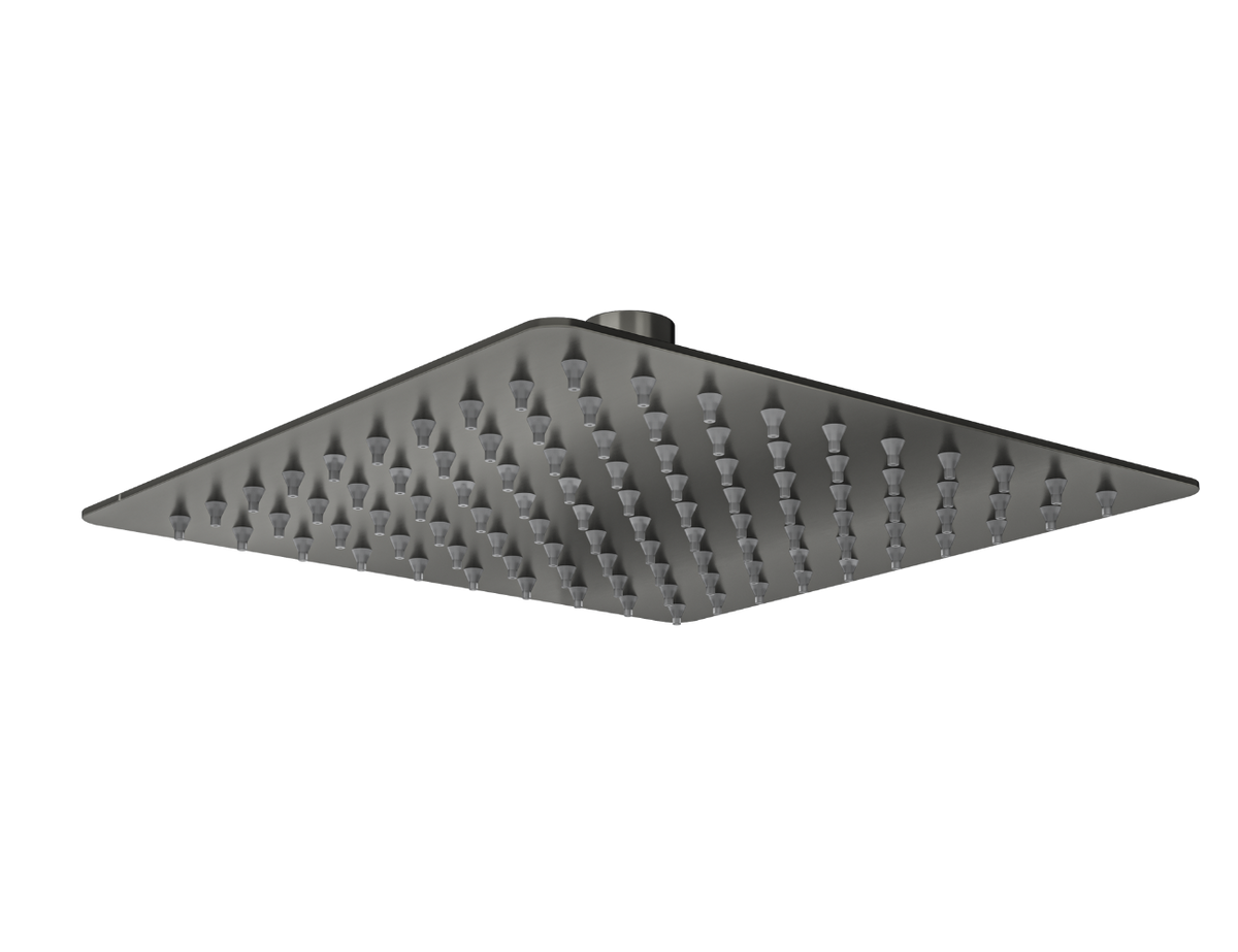 Linsol Scala 200mm Square Shower Head Gun Metal