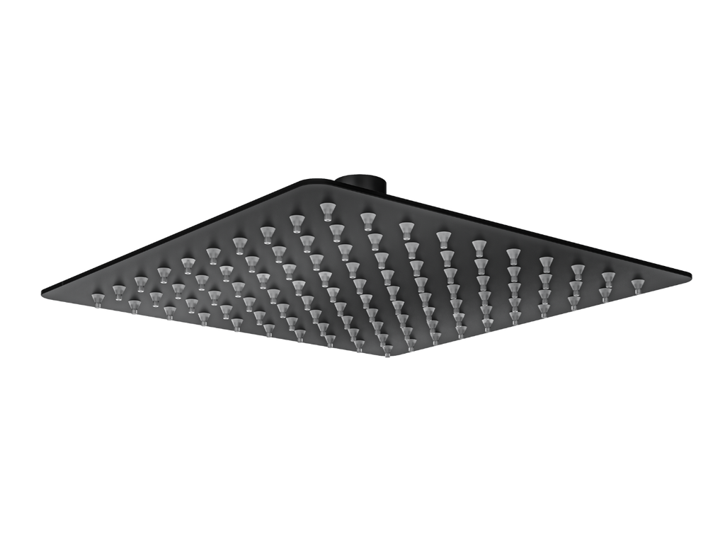 Linsol Scala 200mm Square Shower Head Matte Black