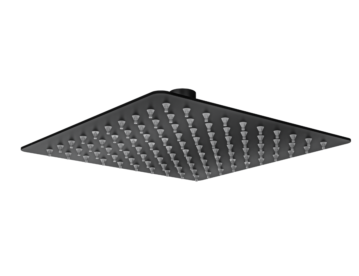 Linsol Scala 200mm Square Shower Head Matte Black