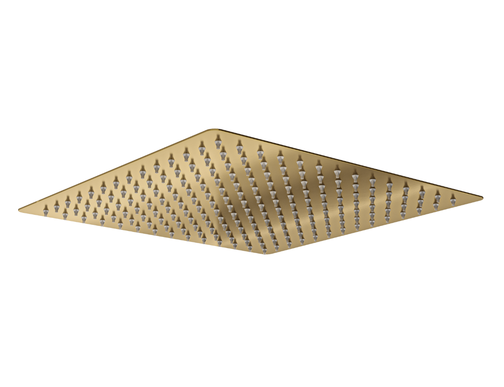 Linsol Scala 300mm Square Shower Head Brushed Brass