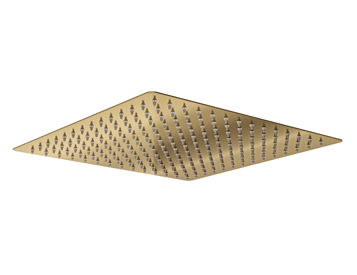 Linsol Scala 300mm Square Shower Head Brushed Brass