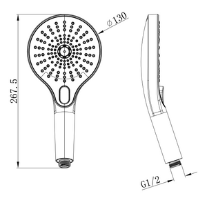Linsol Scala Multifunction Handpiece 130mm - Line Drawing