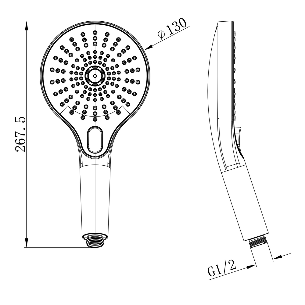 Linsol Scala Multifunction Handpiece 130mm - Line Drawing