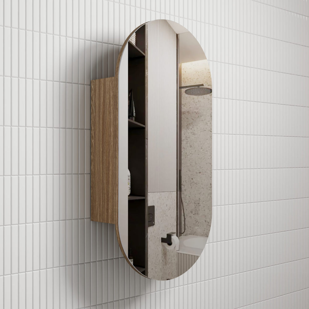 AULIC BEAU MONDE HARVEST OAK SHAVING CABINET 450X900MM