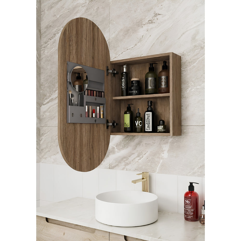AULIC BEAU MONDE HARVEST OAK SHAVING CABINET 450X900MM