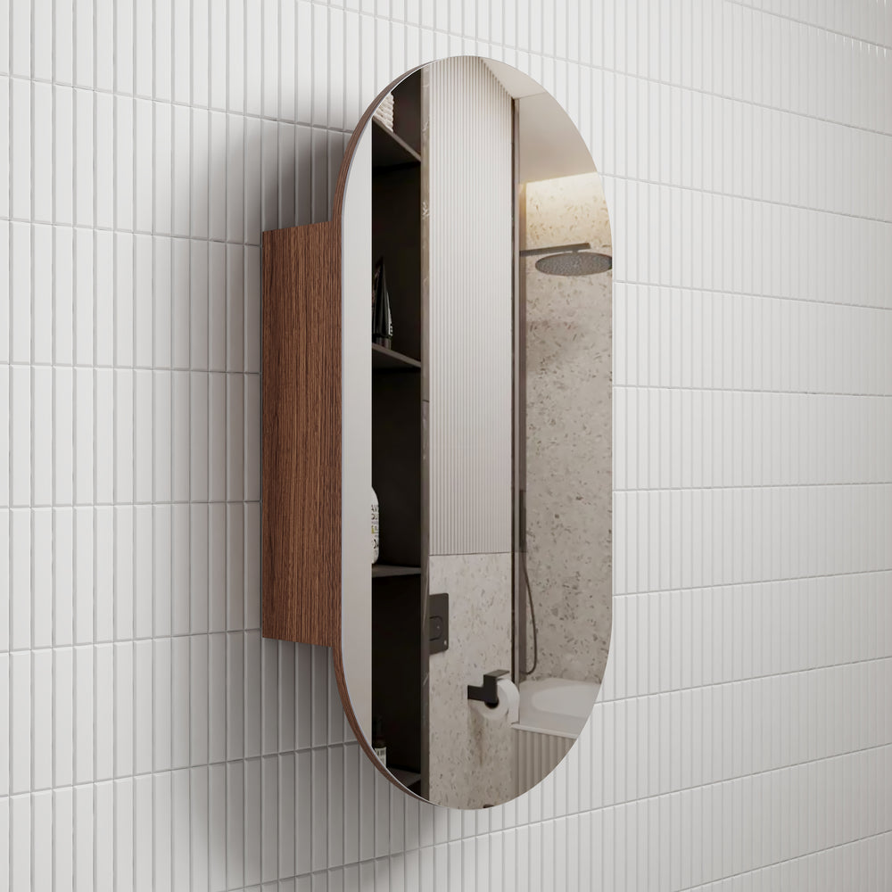 AULIC BEAU MONDE WALNUT SHAVING CABINET 450X900MM