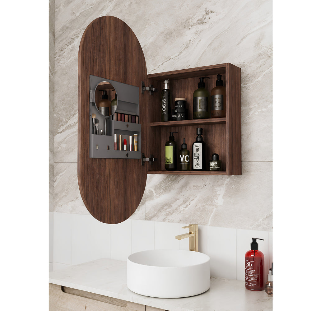 AULIC BEAU MONDE WALNUT SHAVING CABINET 450X900MM