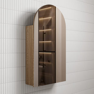 AULIC CANTERBURY HARVEST OAK SHAVING CABINET 500X900MM