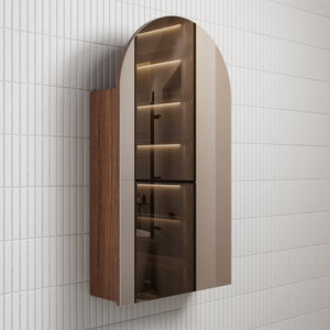 AULIC CANTERBURY WALNUT SHAVING CABINET 500X900MM