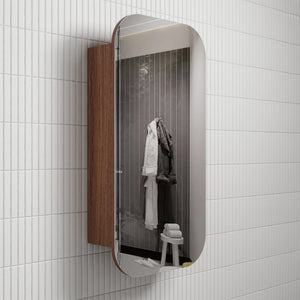 AULIC VIENNA WALNUT SHAVING CABINET 450X900MM