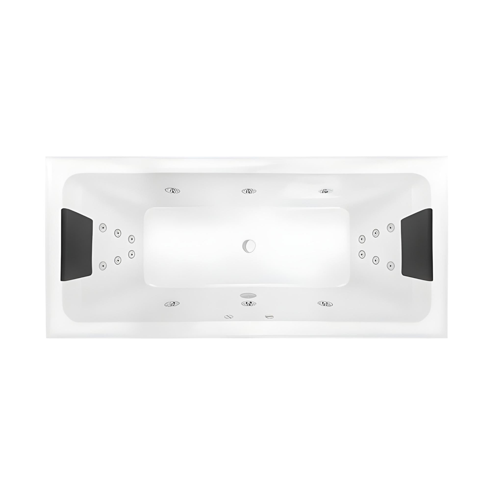 DECINA SAN DIEGO INSET DOLCE VITA SPA BATH GLOSS WHITE 1790MM WITH 18-JETS