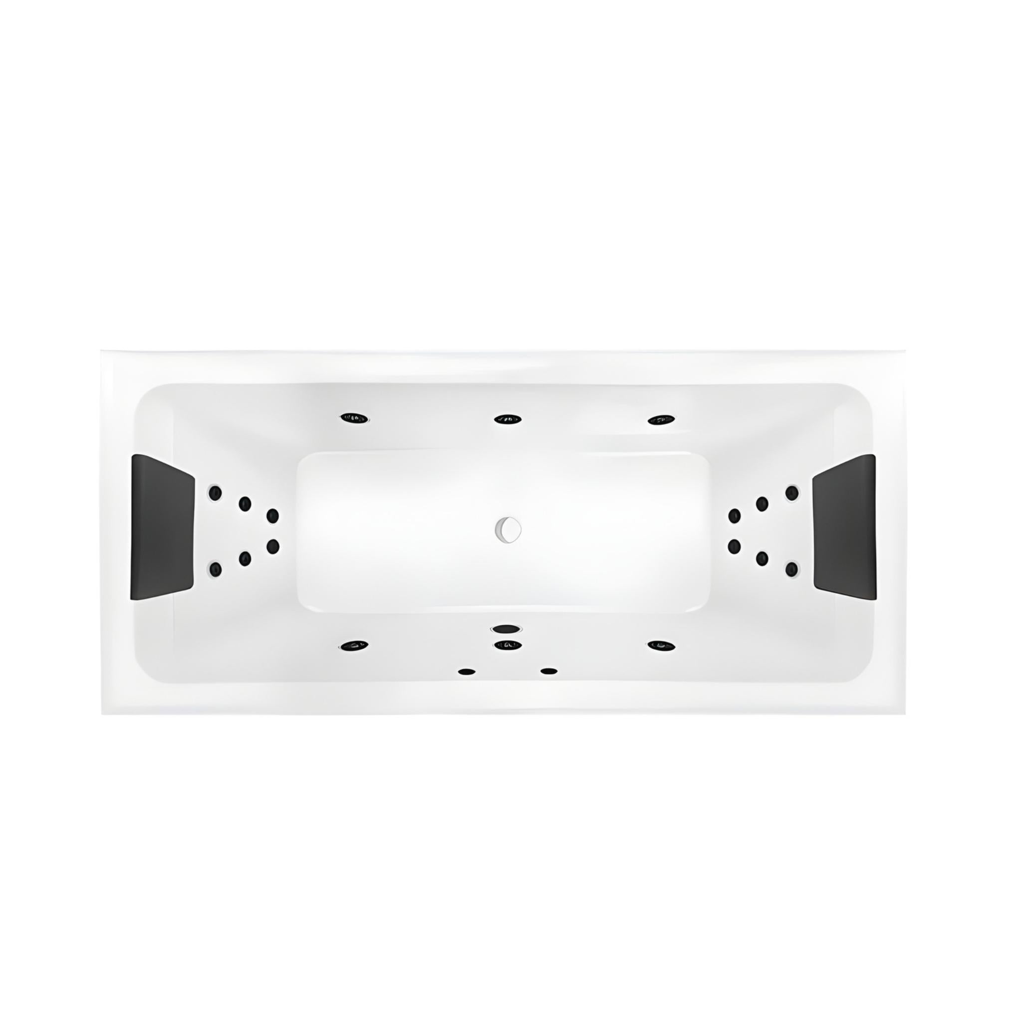 DECINA SAN DIEGO INSET DOLCE VITA SPA BATH GLOSS WHITE 1790MM WITH 18-JETS