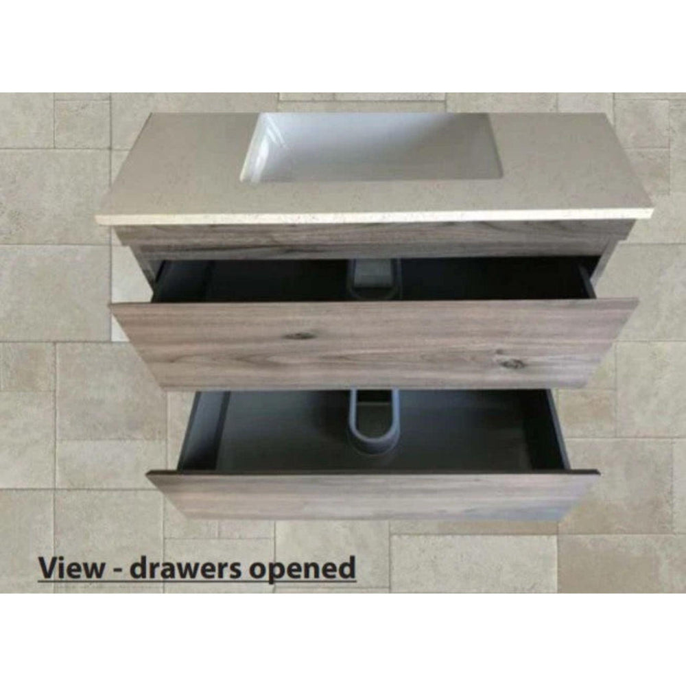 BTH SDL UNIVERSAL OAK GREY 900MM SINGLE BOWL FLOOR STANDING VANITY