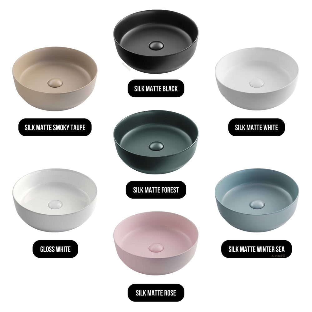 SEIMA AURORA 385 ABOVE COUNTER BASIN GLOSS WHITE 385MM