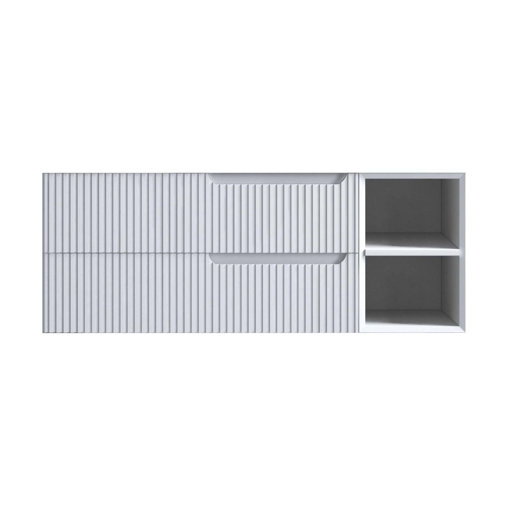 INFINITY SERSI MATTE WHITE 1200MM SINGLE BOWL WALL HUNG VANITY