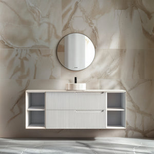 INFINITY SERSI MATTE WHITE 1500MM SINGLE BOWL WALL HUNG VANITY