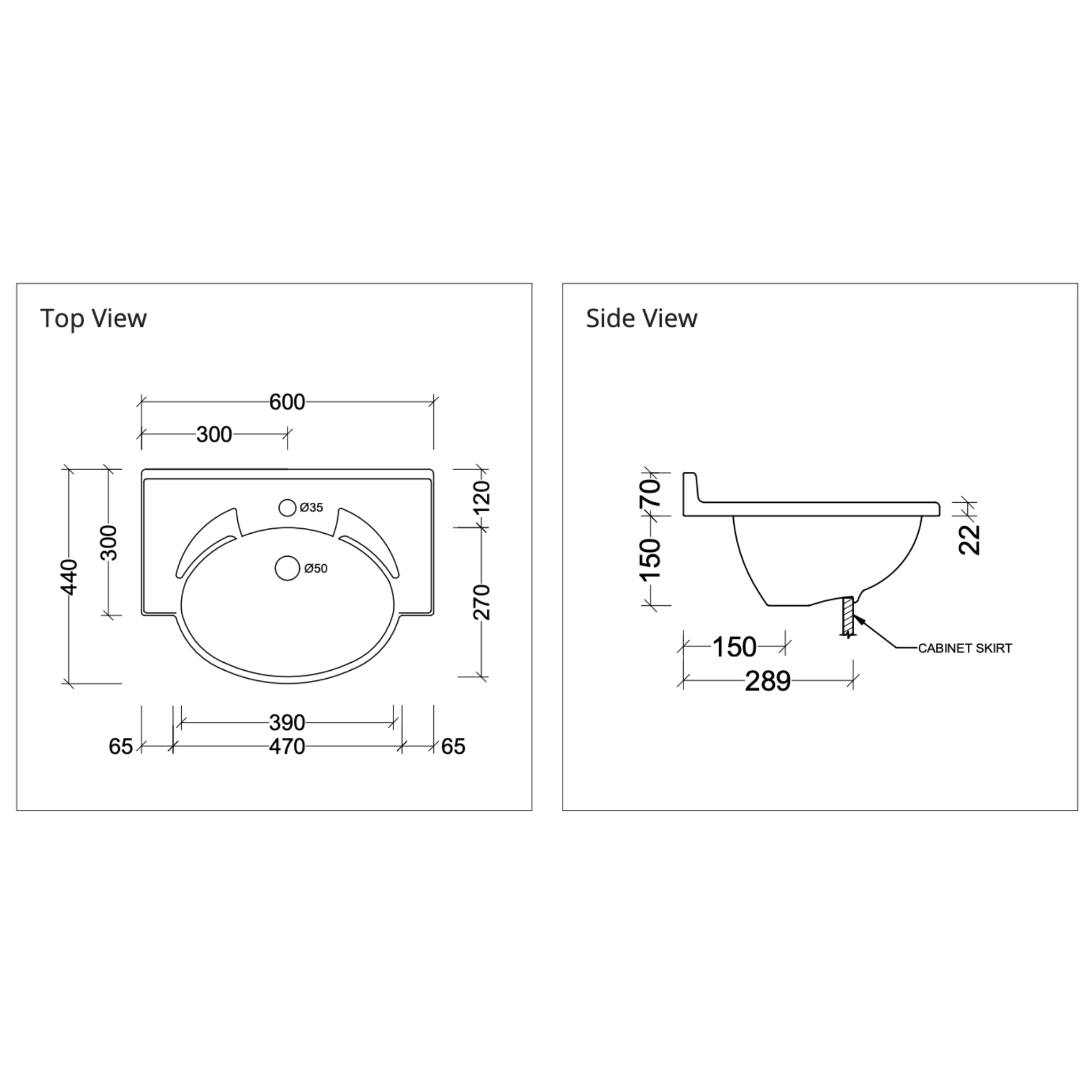 DUROCLASS SUPREME FORWARD GLOSS WHITE SINGLE BOWL SEMI-RECESSED VANITY TOP (MULTIPLE SIZES AVAILABLE)