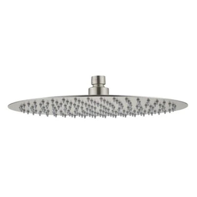 HELLYCAR ROUND STAINLESS STEEL SHOWER HEAD BRUSHED NICKEL 300MM