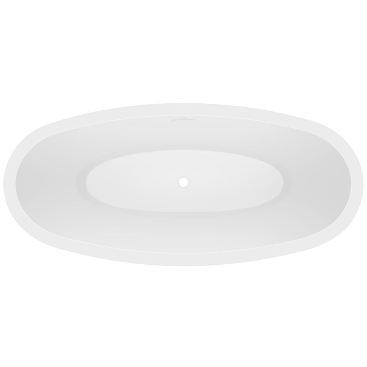 DECINA SHERATON FREESTANDING BATH WITH INTEGRATED OVERFLOW GLOSS WHITE 1600MM