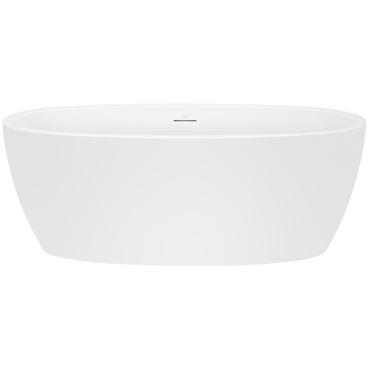 DECINA SHERATON FREESTANDING BATH WITH INTEGRATED OVERFLOW GLOSS WHITE 1600MM