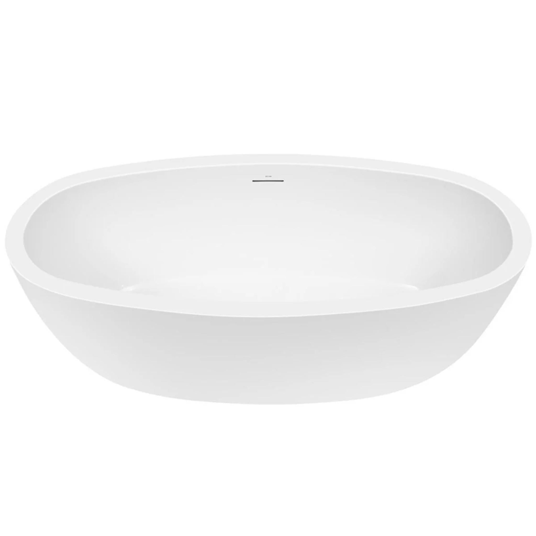 DECINA SHERATON FREESTANDING BATH WITH INTEGRATED OVERFLOW GLOSS WHITE 1600MM