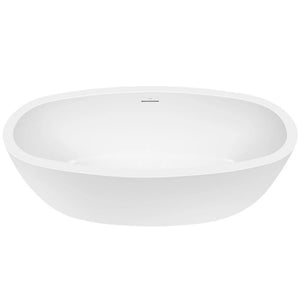 DECINA SHERATON FREESTANDING BATH WITH INTEGRATED OVERFLOW GLOSS WHITE 1600MM