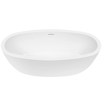 DECINA SHERATON FREESTANDING BATH WITH INTEGRATED OVERFLOW GLOSS WHITE 1600MM