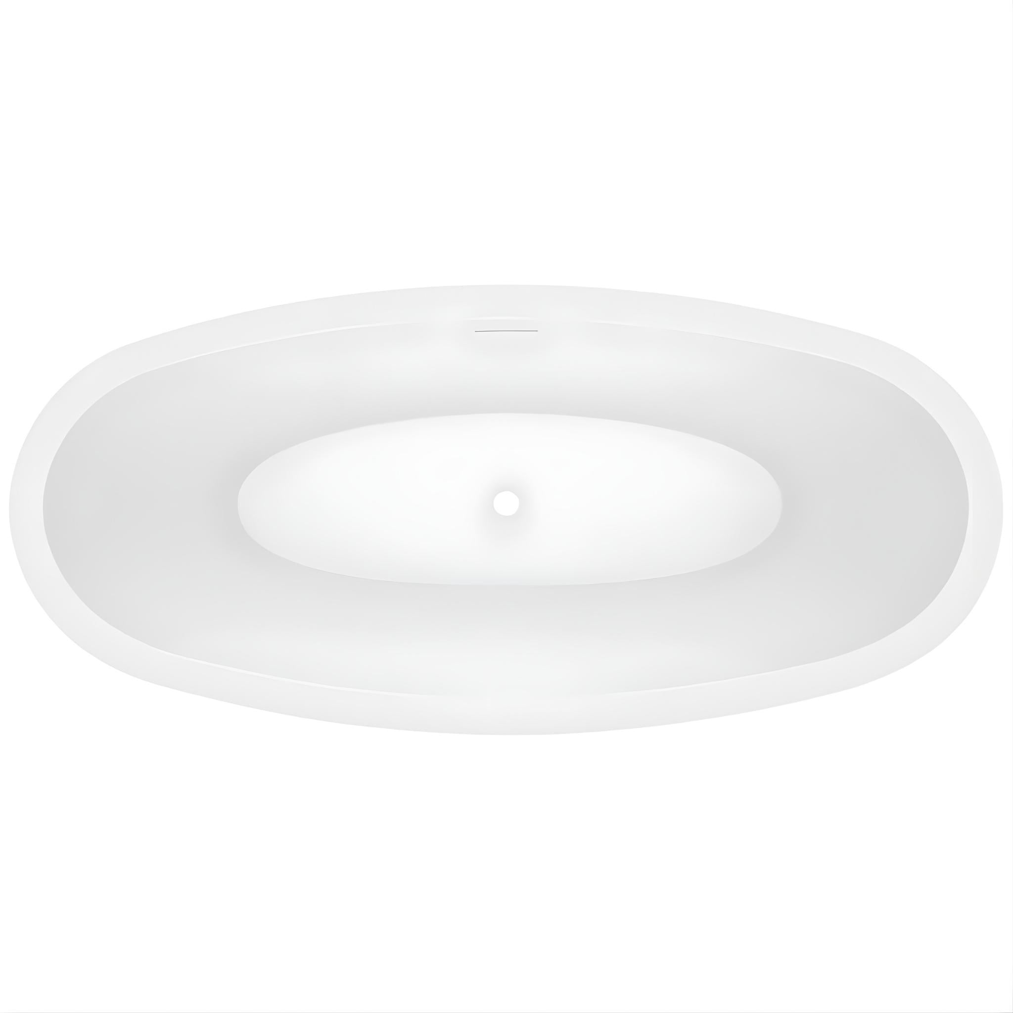 DECINA SHERATON FREESTANDING BATH WITH INTEGRATED OVERFLOW GLOSS WHITE 1600MM