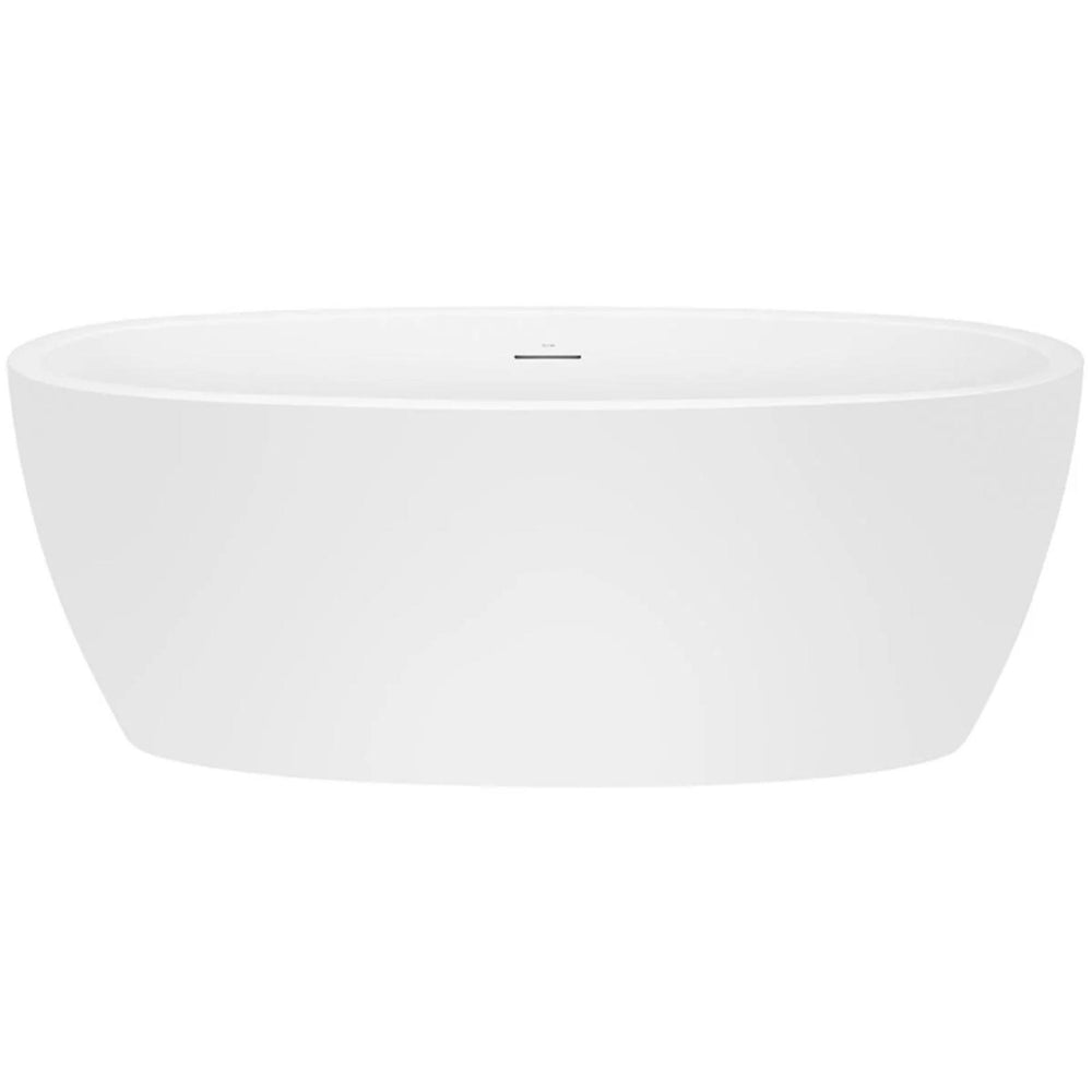 DECINA SHERATON FREESTANDING BATH WITH INTEGRATED OVERFLOW GLOSS WHITE 1600MM