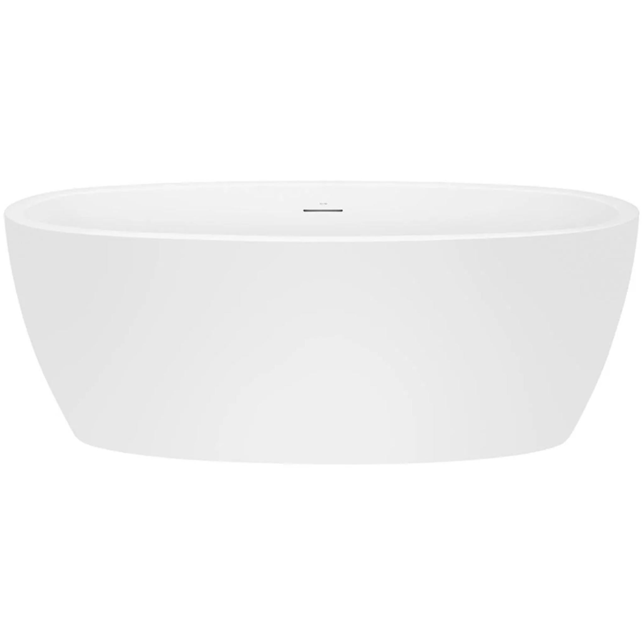 DECINA SHERATON FREESTANDING BATH WITH INTEGRATED OVERFLOW GLOSS WHITE 1600MM
