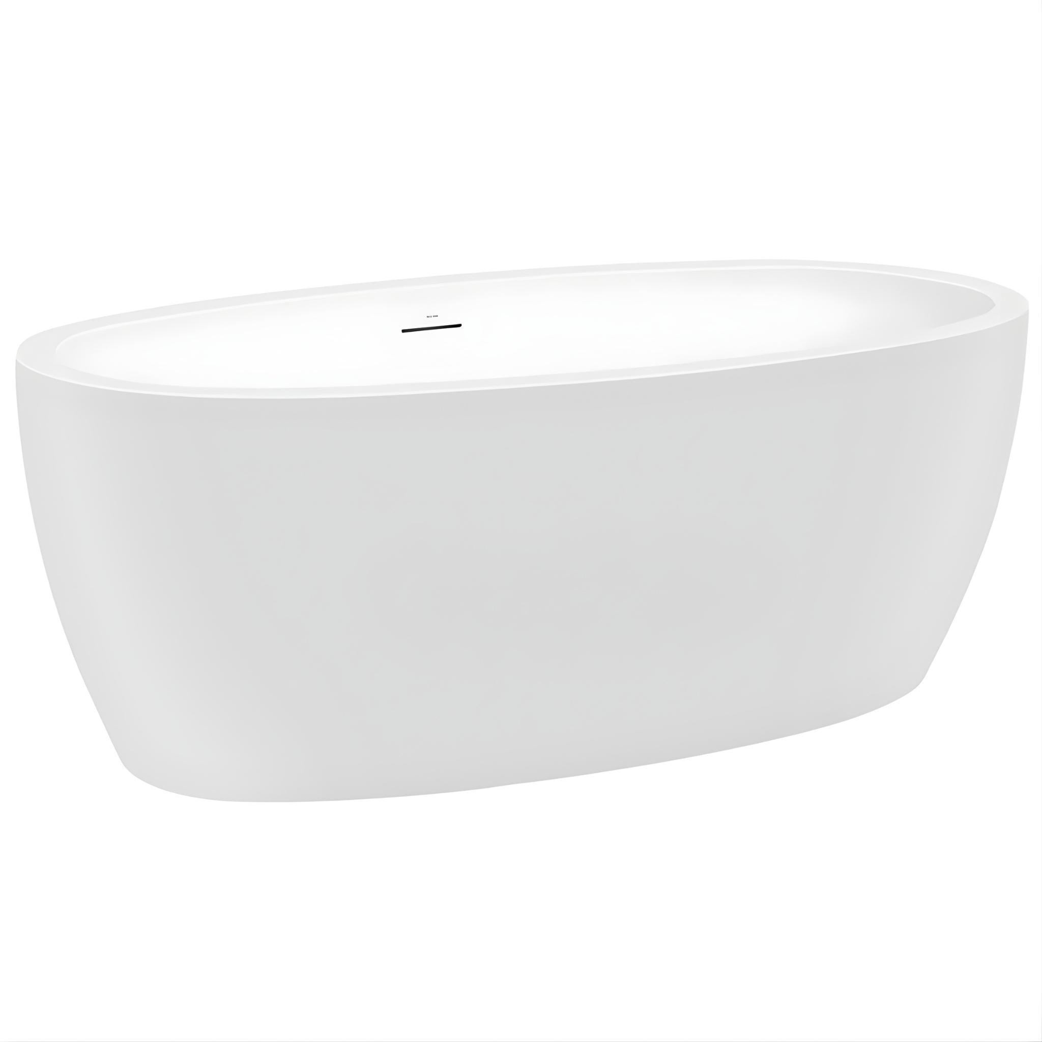 DECINA SHERATON FREESTANDING BATH WITH INTEGRATED OVERFLOW GLOSS WHITE 1600MM