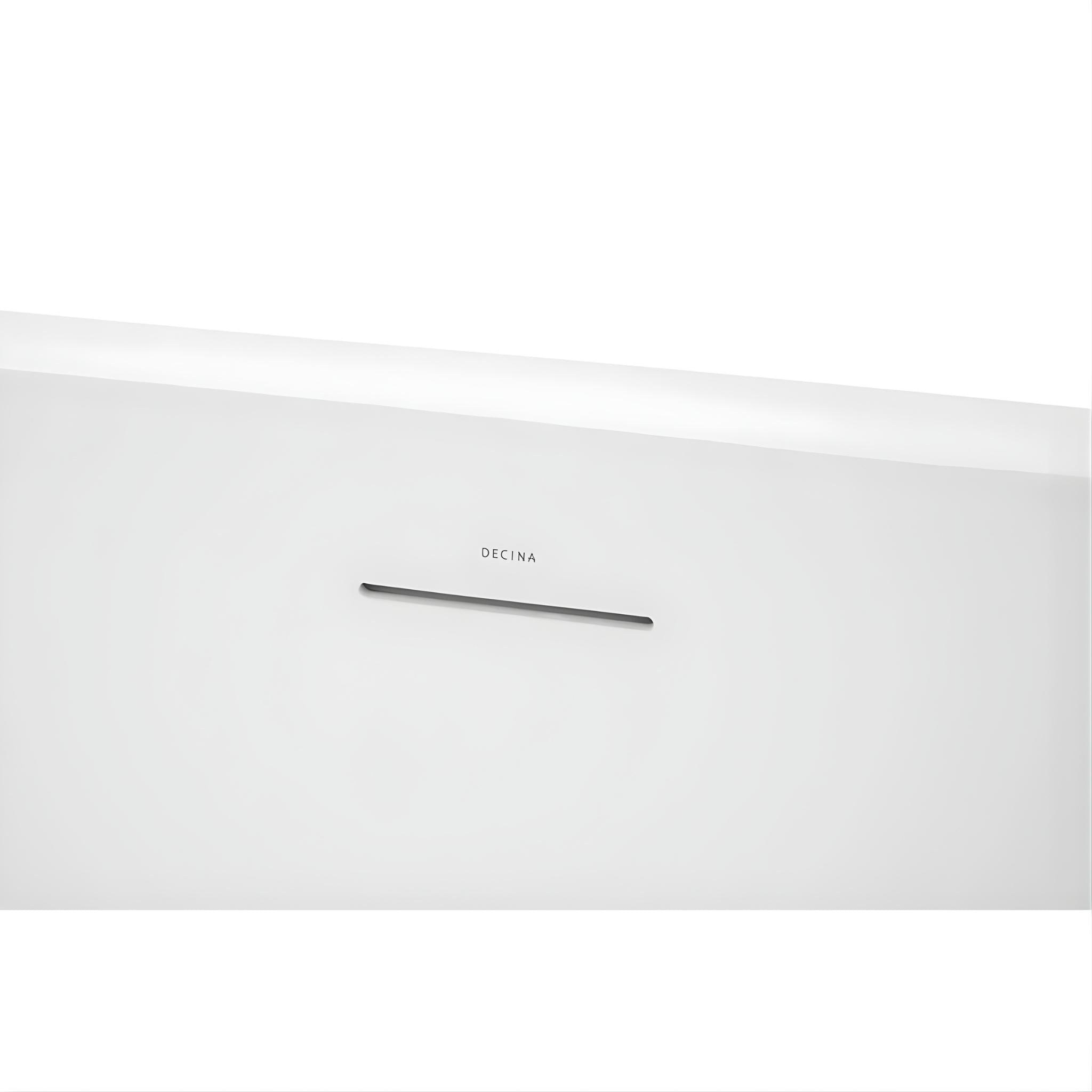 DECINA SHERATON FREESTANDING BATH WITH INTEGRATED OVERFLOW GLOSS WHITE 1600MM