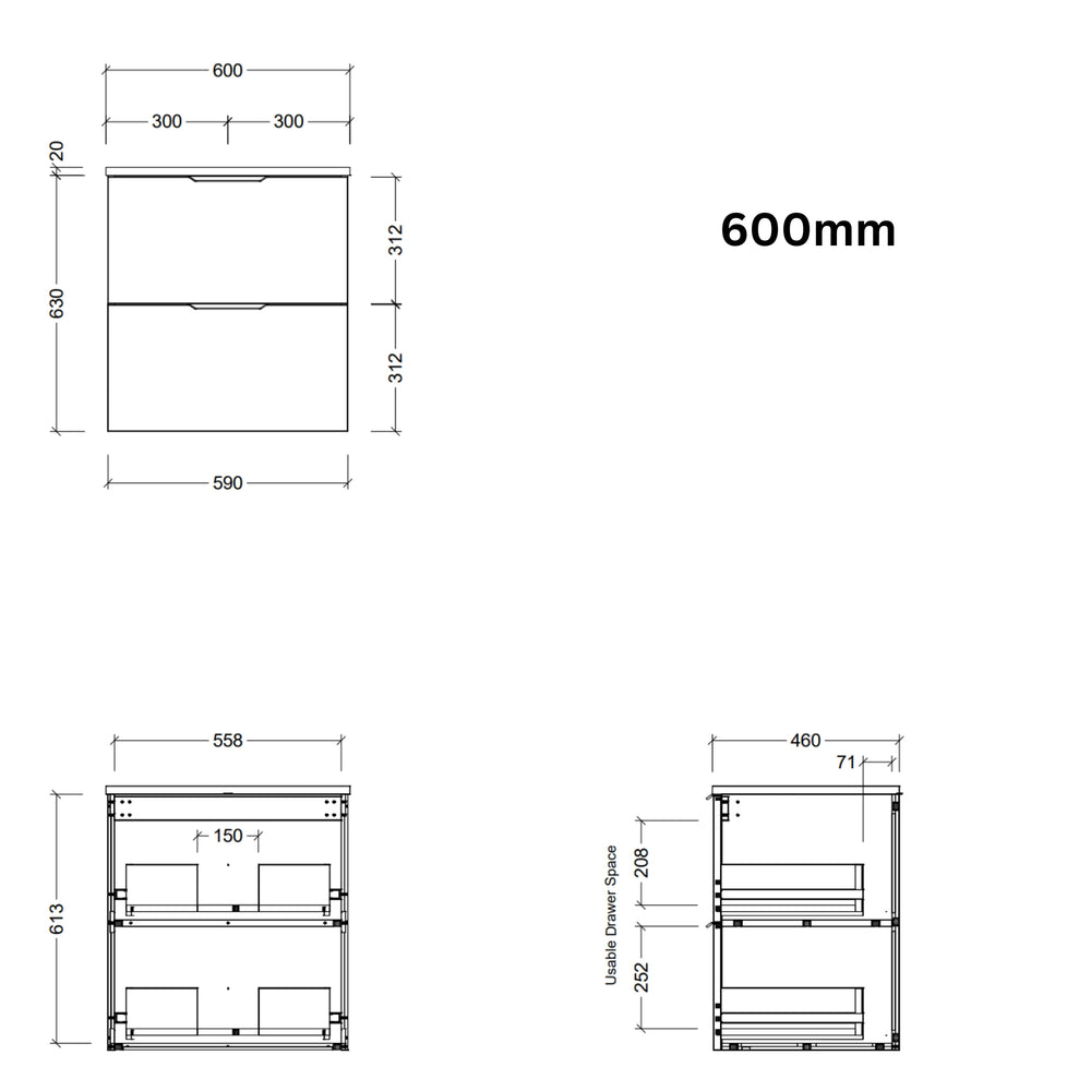 TIMBERLINE SUTHERLAND HOUSE CUSTOM WALL HUNG VANITY (ALL SIZING)