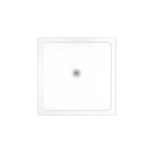 DECINA PRELUDE CENTRE OUTLET SHOWER BASE GLOSS WHITE (AVAILABLE IN 895MM AND 1000MM)