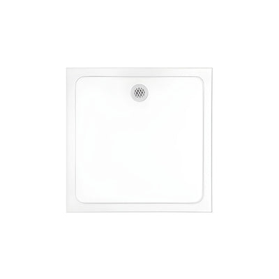 DECINA PRELUDE REAR OUTLET SHOWER BASE GLOSS WHITE (AVAILABLE IN 895MM AND 1000MM)