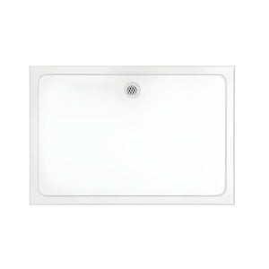 DECINA PRELUDE REAR WASTE SHOWER BASE 1200MM GLOSS WHITE